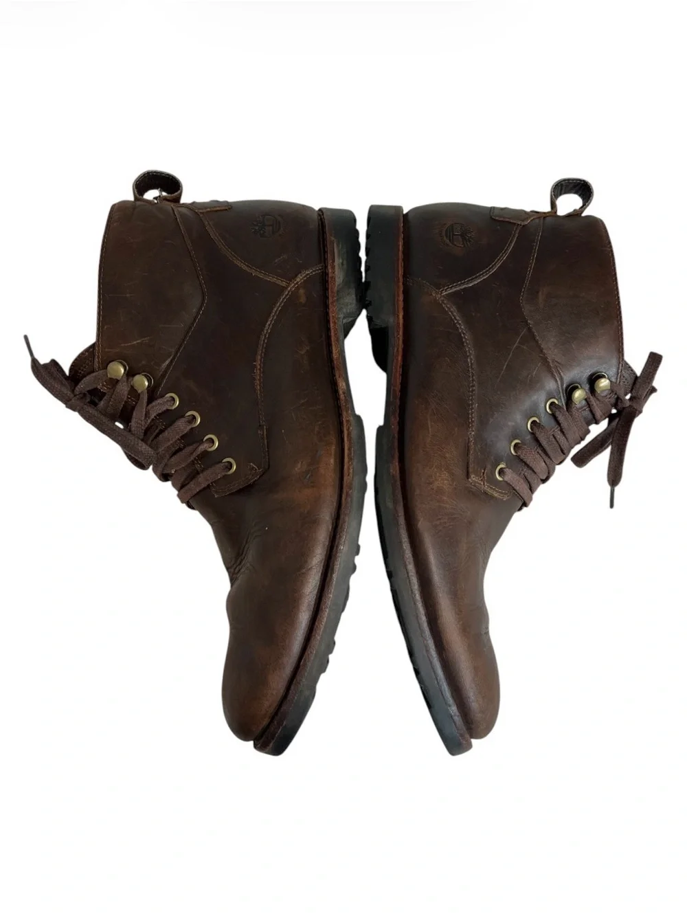 Timberland Men’s Brown Leather Chukka Lace Up Boots Size 10.5